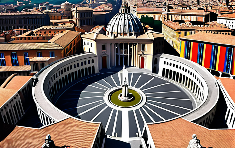 **Image Prompt:** A depiction of the Vatican amidst a modern cityscape, juxtaposing traditional architecture with skyscrapers and diverse people, symbolizing the Catholic Church's struggle with modern moral dilemmas like LGBTQ+ rights and abortion.