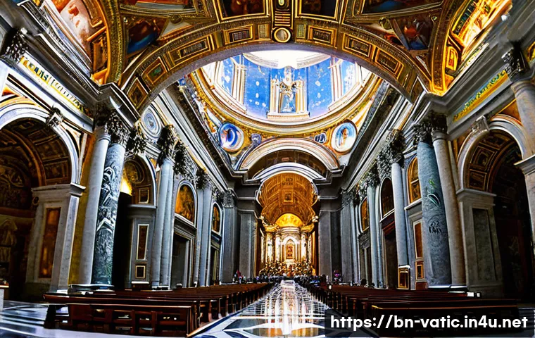 바티칸 시국과 세계 가톨릭 교회 - A grand panoramic view of St. Peter&rsquo;s Basilica in Vatican City during a clear sunny day, showcasing ...