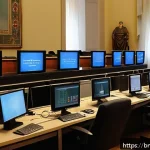 바티칸 시국의 대중 매체 대응 - A serene and dignified Vatican media office scene illustrating the core values of truth, ethics, and...